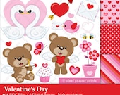 Valentine's Day - Digital paper and clip art set Il_170x135