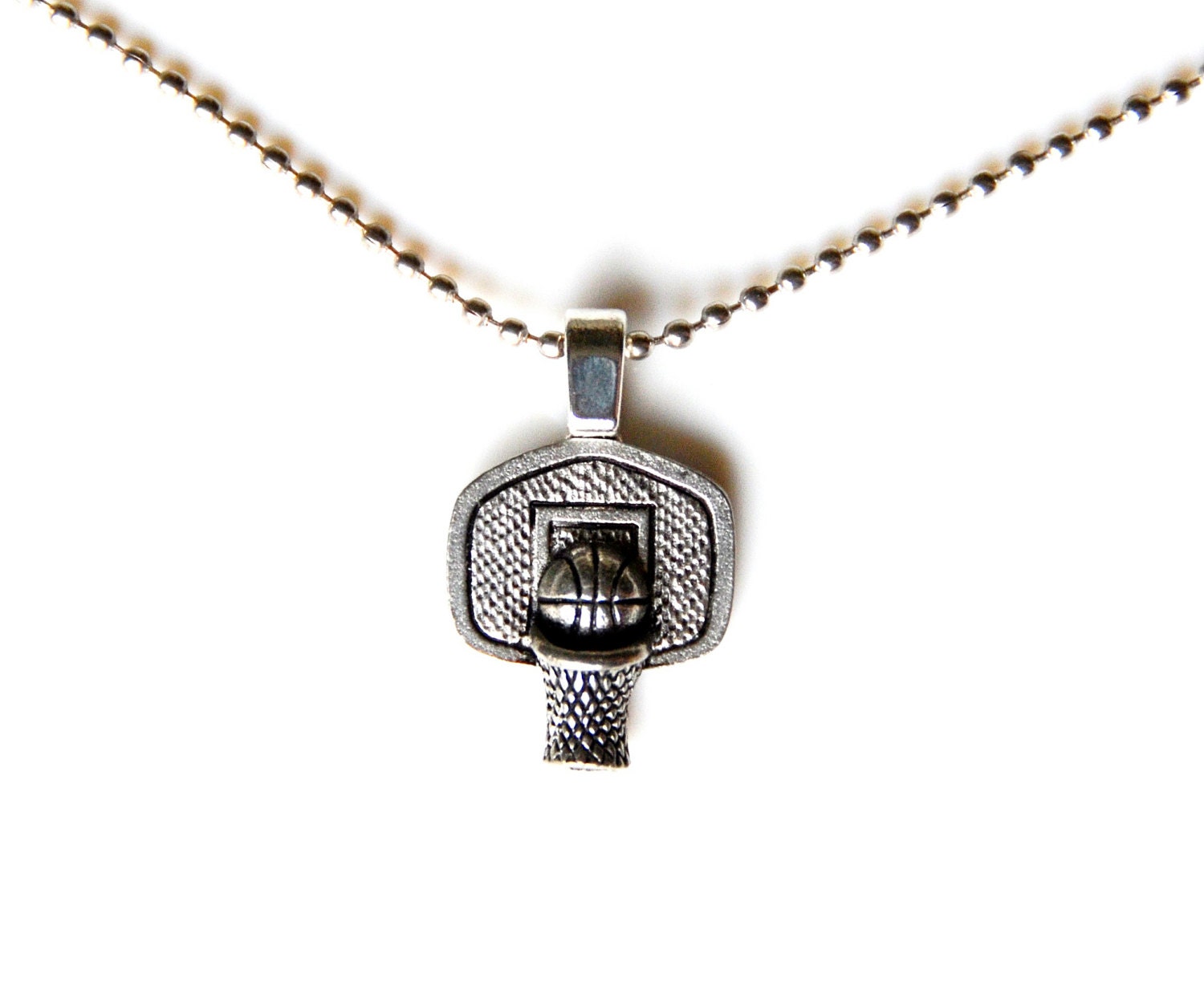 Basketball Hoop Pendant with Adjustable Chain by Mancornas