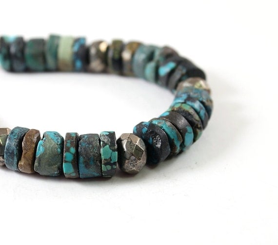 Mens bracelet: turquoise stone jewelry for men by NatureLook