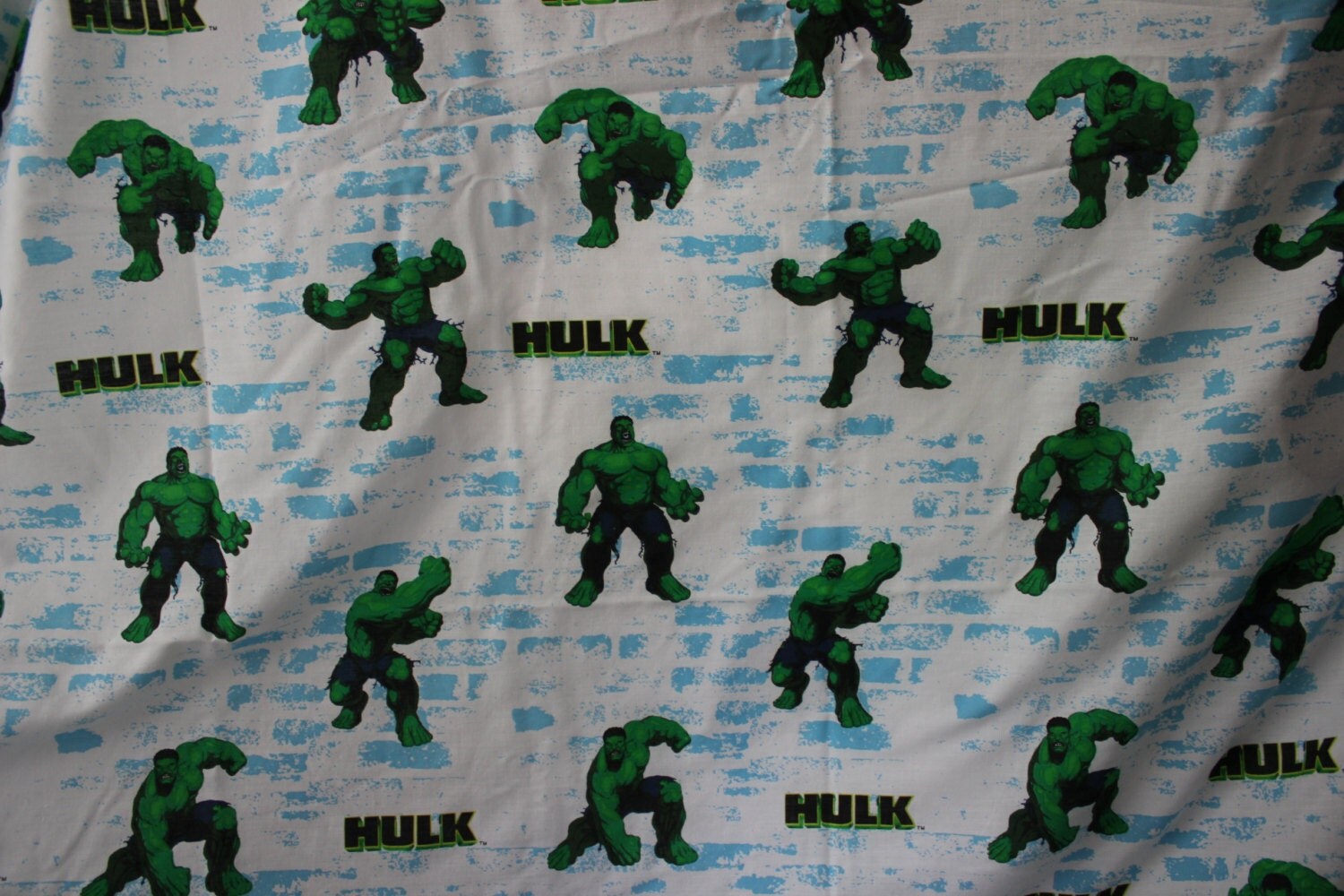 Incredible Hulk Twin Flat Sheet // Fabric