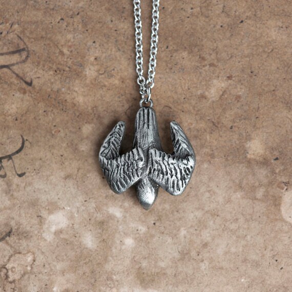 Falcon Necklace March / April Birth Totem Jewelry by leanimale