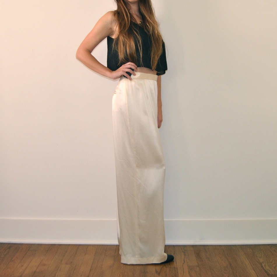 cream colour palazzo pants