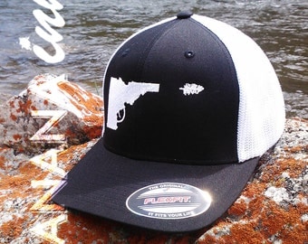 Idaho Gun-Tree Hat- Flex Fit -BANANA ink