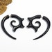 Girl with the Dragon Tattoo Fake Gauges Earrings Black Horn Spiral Organic Natural Tribal Earrings - FG055 H G1