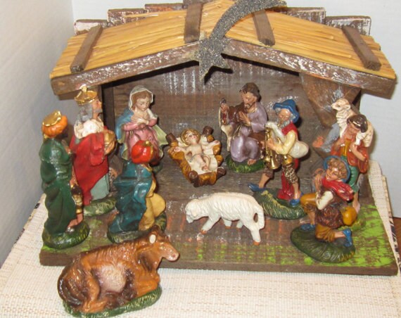 Italian Made Nativity Scene c1930