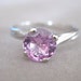 Princess Bride Pink Zircon and White Gold Ring
