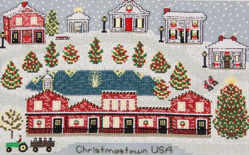 christmastown usa cross stitch pattern mcadenville north mcadenville christmas lights address