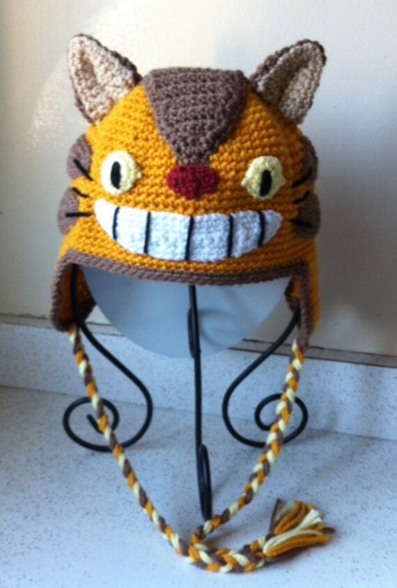 Catbus Totoro inspired hat adult size