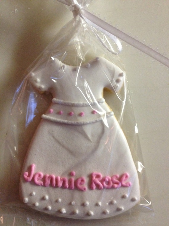 Communion or Christening Dress Cookie Favors
