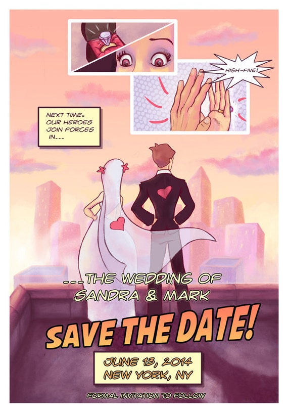 Comic Book Style Wedding Invitations 7