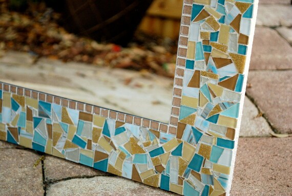 Wall Mirror Beach House Mosaic by GreenStreetMosaics on Etsy
