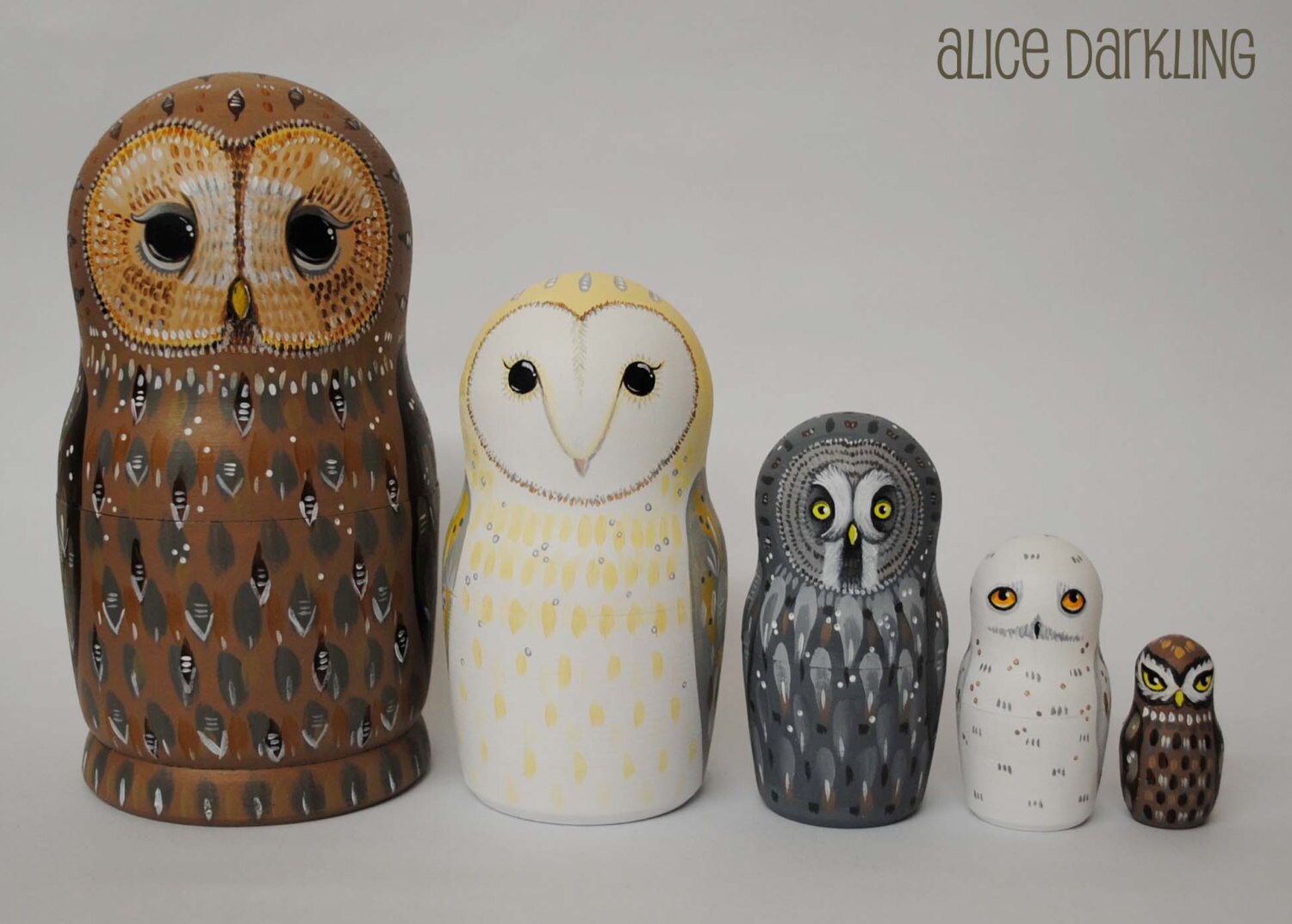 owl russian nesting dolls