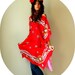 valentines day sale. silk caftan dress. 2-sides dress. pink and red. vintage silk scarves. one of a kind. READY TO SHIP