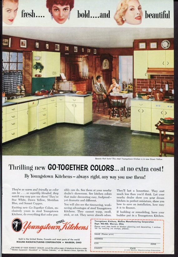Items similar to Vintage Youngstown Kitchens Ad - 1950s ...