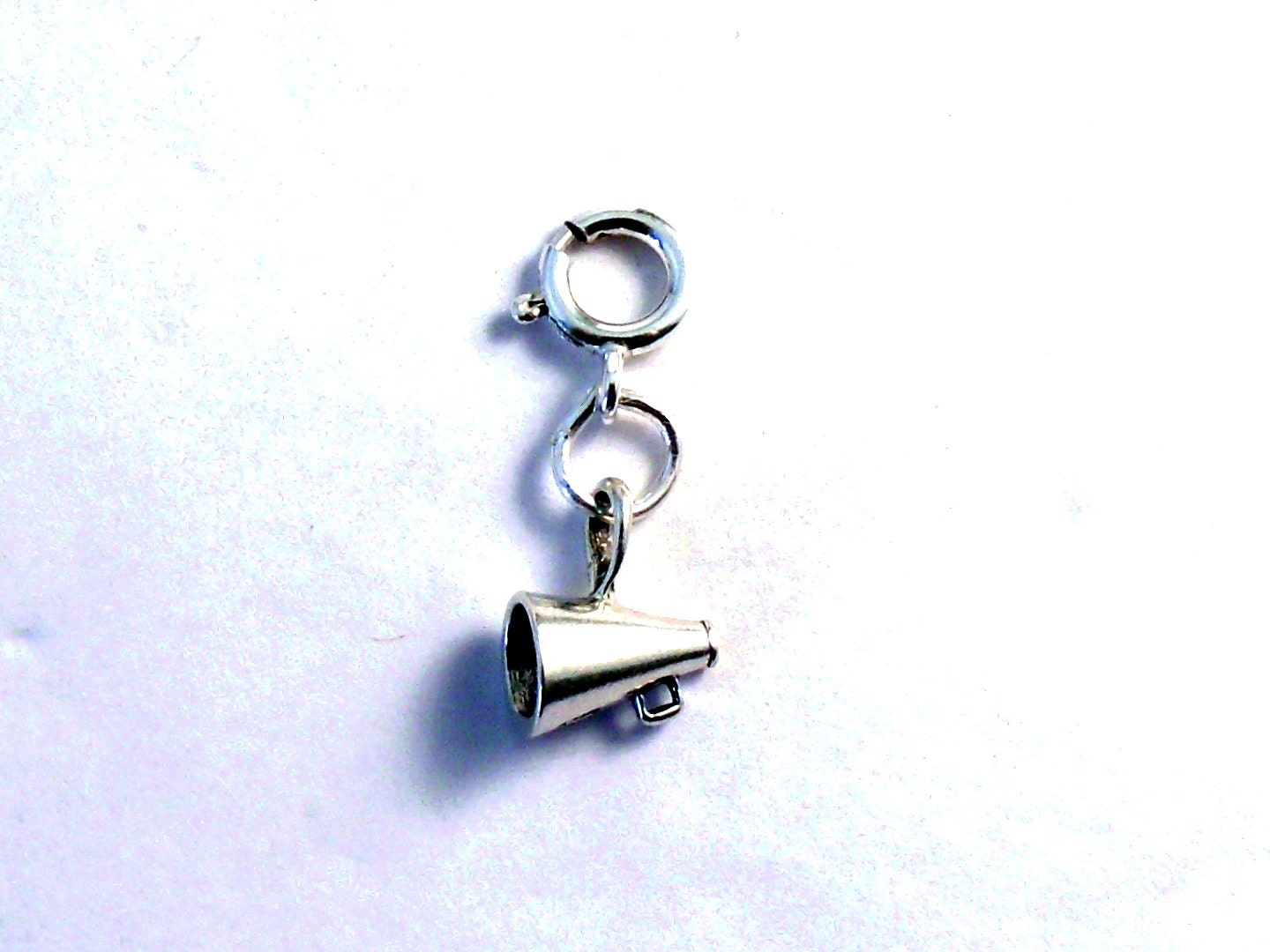 Sterling Silver Megaphone Charm Fits Both by GoldChestJewelry