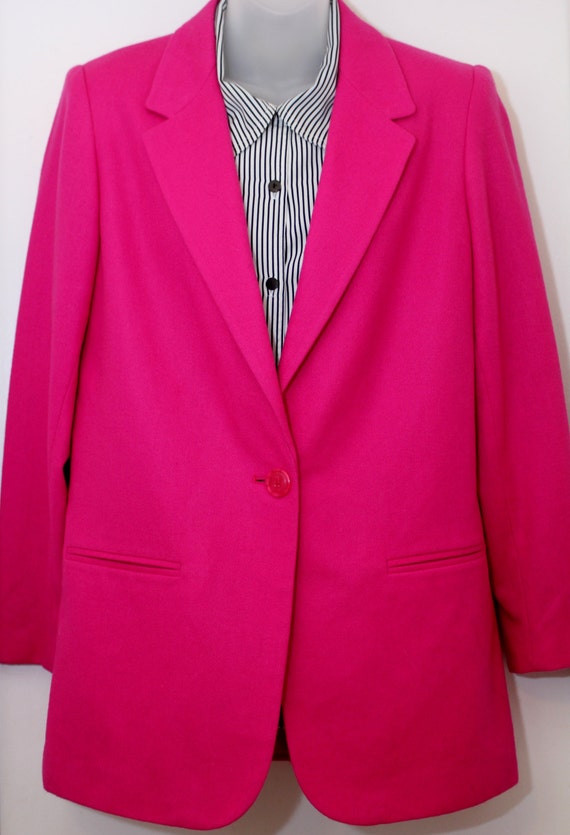 90s Vintage SAG HARBOR Dark Pink Wool by StandoutVintageStore