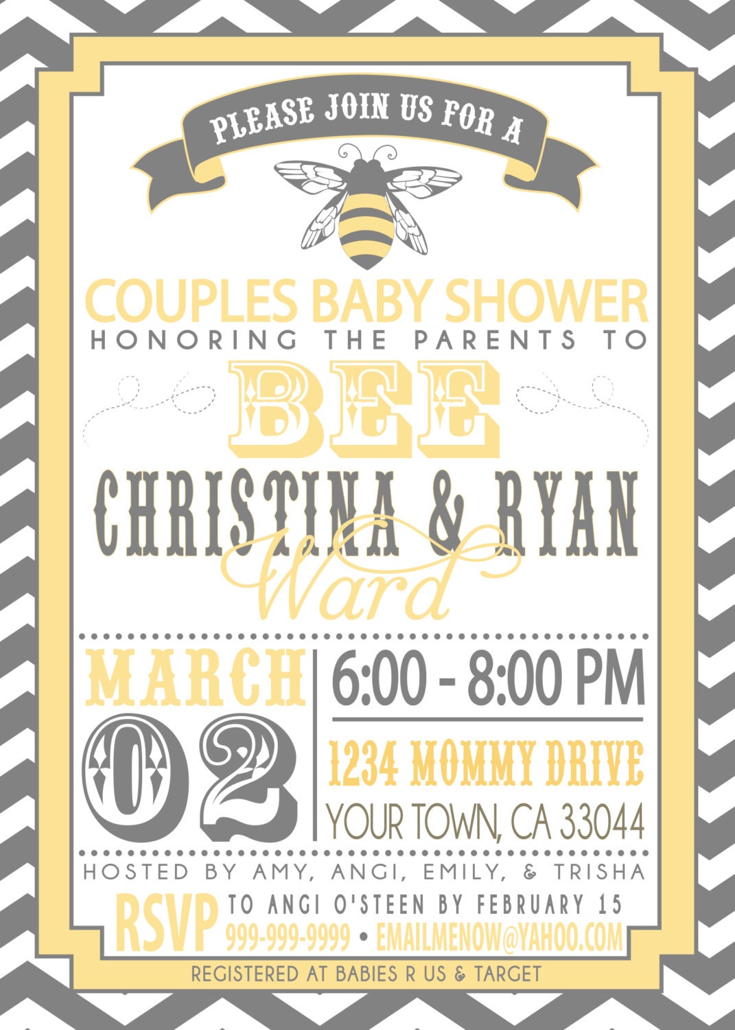 Wording For Coed Baby Shower / Couples Coed Baby Shower Invitation Blue Blocks | Zazzle / Make your baby shower details count with these helpful baby shower invitation wording ideas.