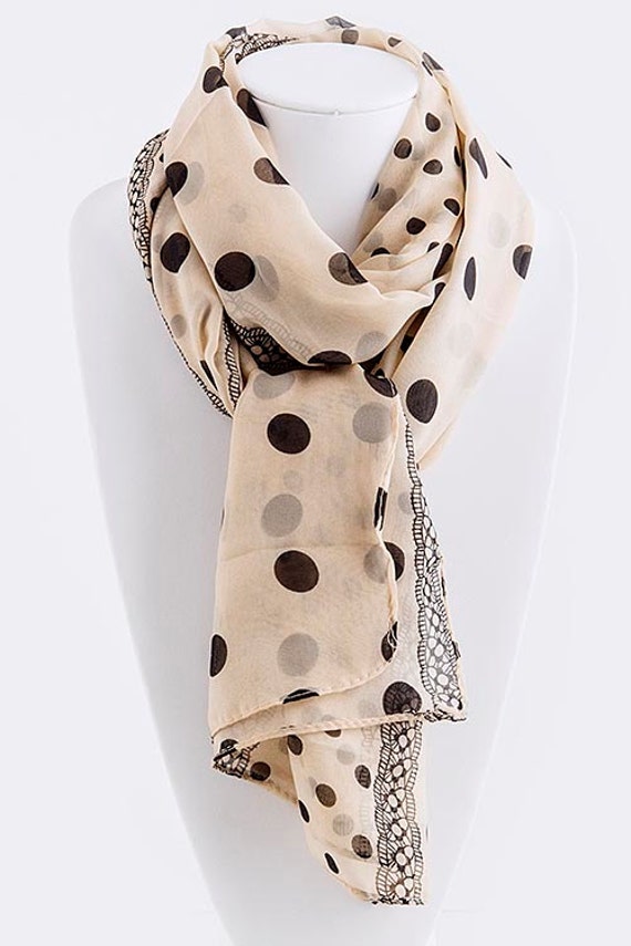 lightest PINK Summer Infinity SCARF polkadot Solid light