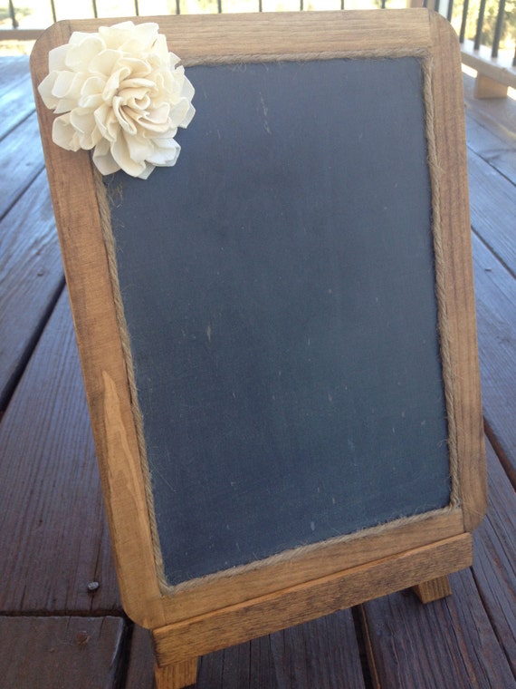 Framed Shabby Chic Rustic Chalkboard - 7x10 Chalkboard - Chalkboard Photo Prop - Rustic Wedding by CountryBarnBabe