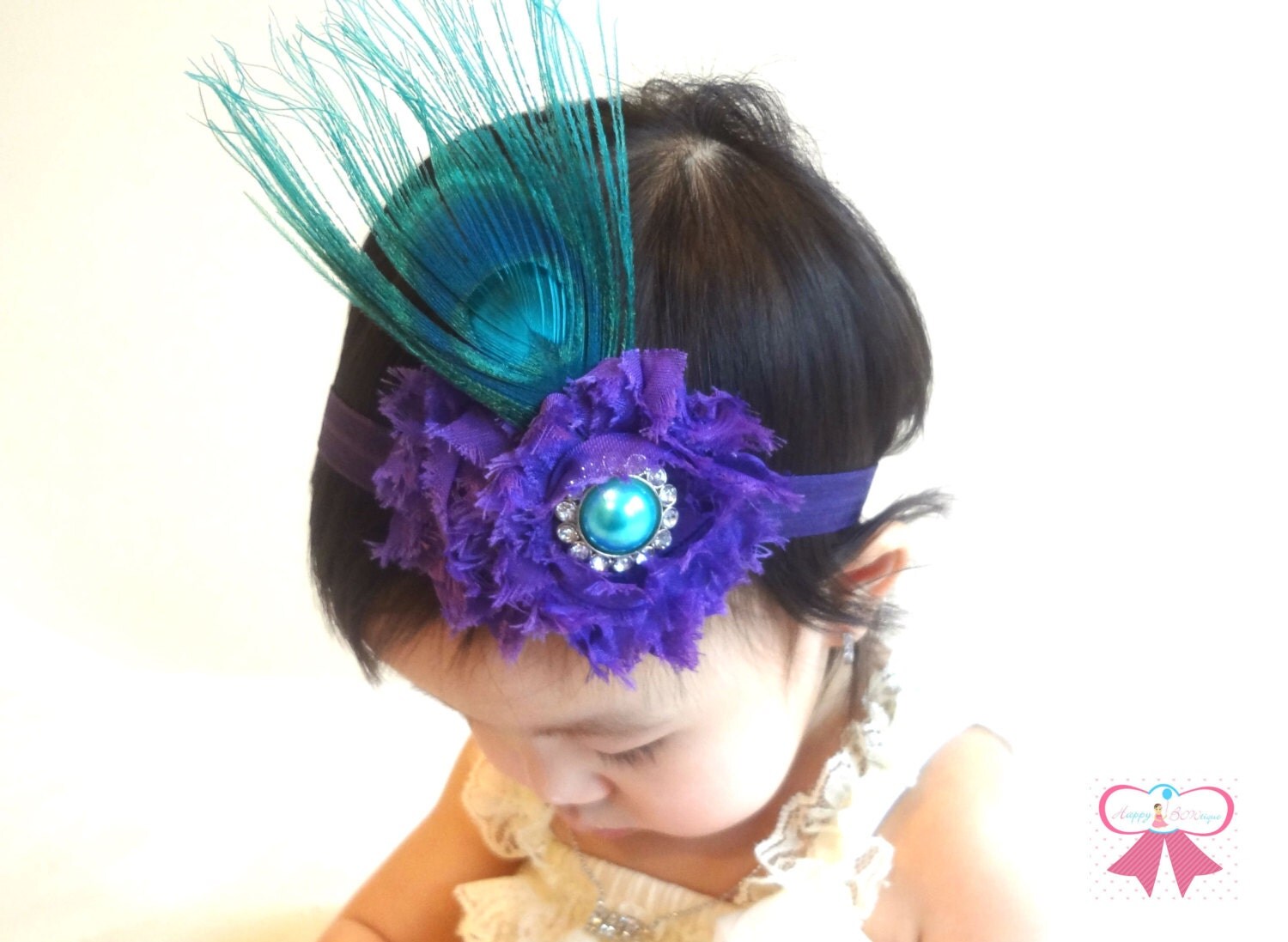 1pcs teal peacock headband shabby chiffon flower headband teal and purple peacock headband newborn headband baby 1pcs teal peacock headband shabby chiffon flower headband teal and purple peacock headband newborn headband baby