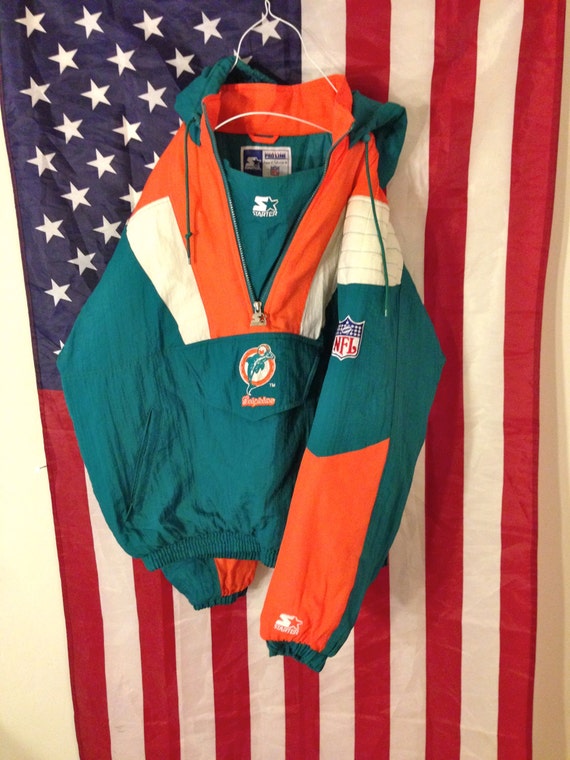 quality logo vintage 90s Dolphins Miami Jacket Hip Hop Starter Vintage