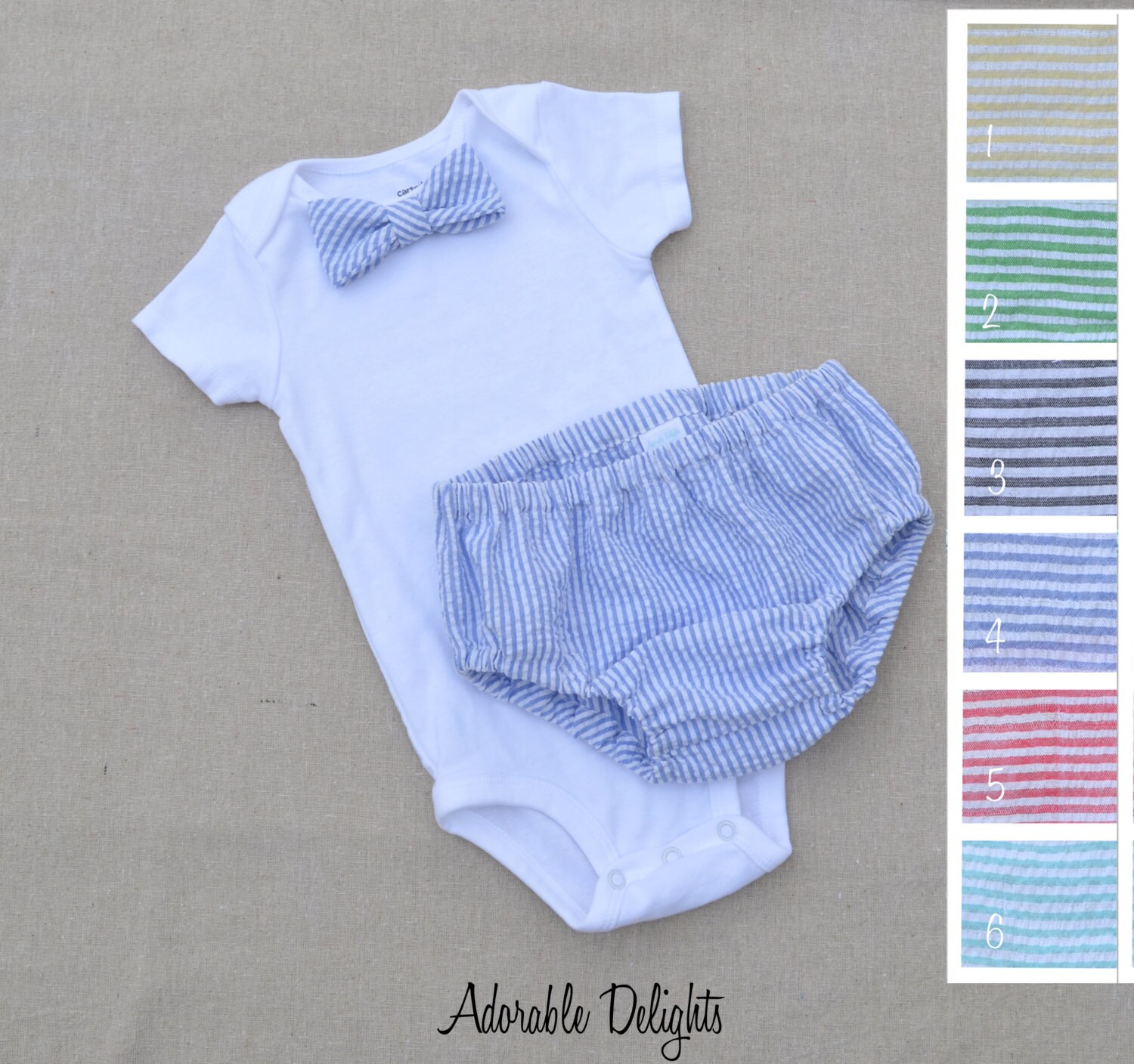 Diaper Cover and Bowtie Bow tie Onesie Gift by AdorableDelights