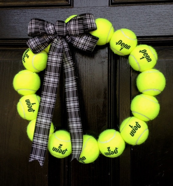 Tennis Ball Wreath Tennis Coach Pro Player by WreathUnique