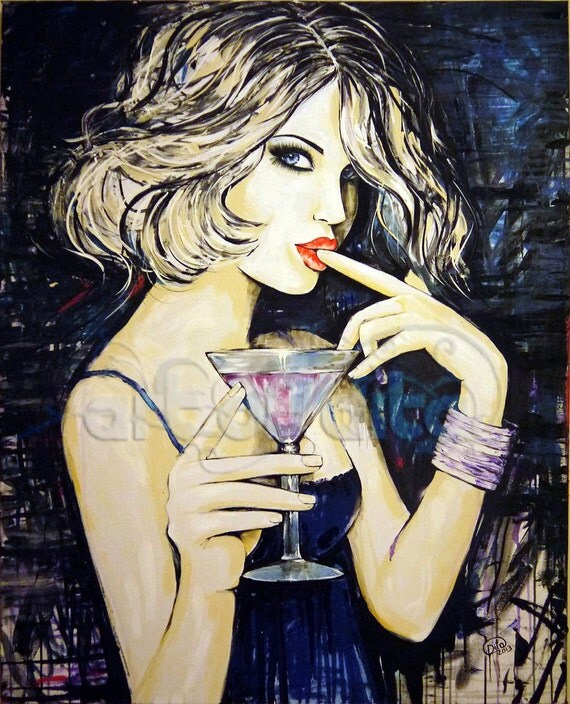 Cocktail girl - Art print