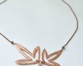 copper leaf necklace