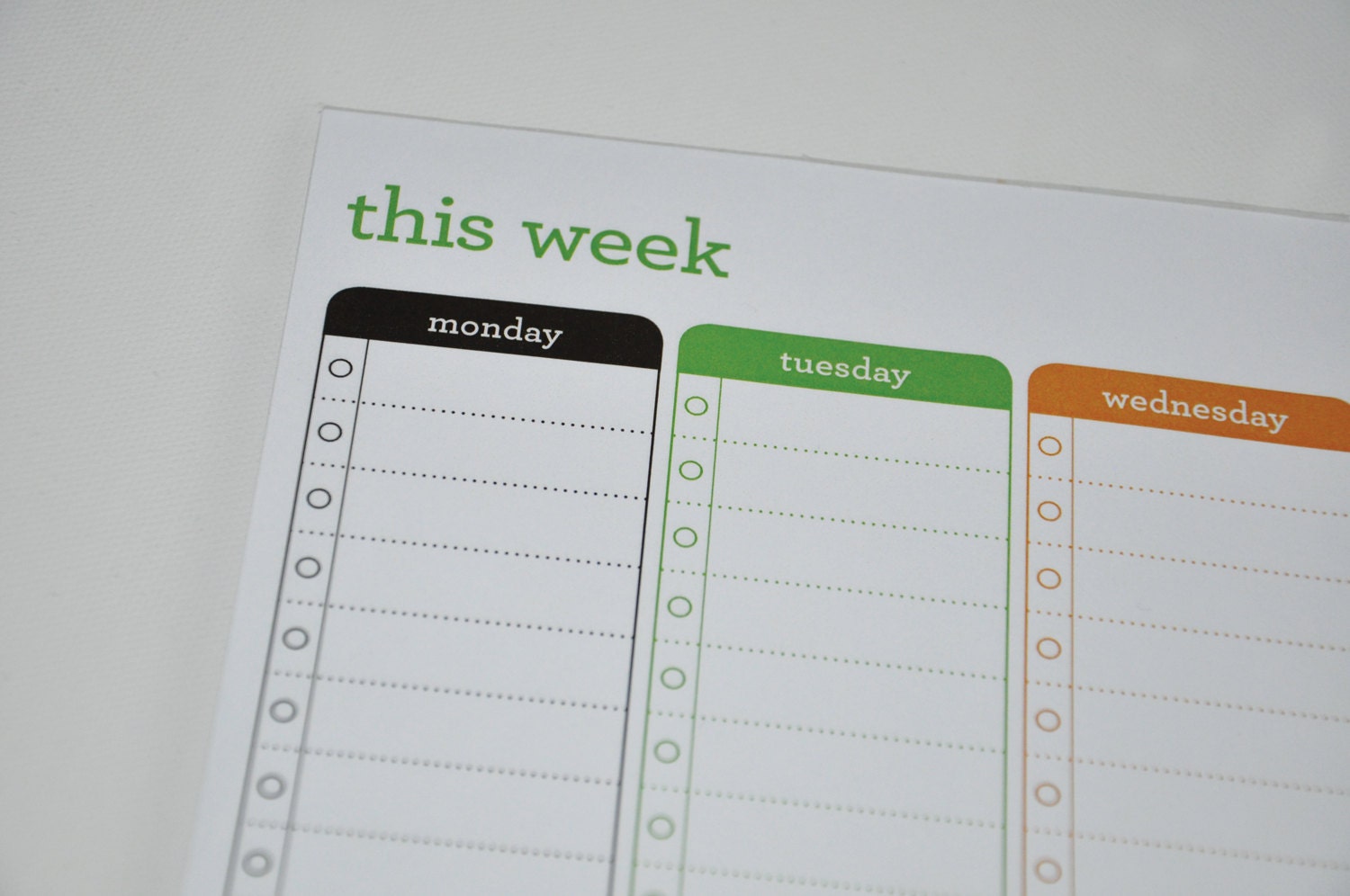 Weekly Planner Notepad by PriscillaCreative on Etsy