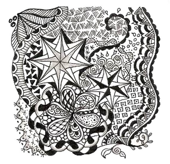 Items similar to Doodle Abstract Art Original Zentangle Inspired Art
