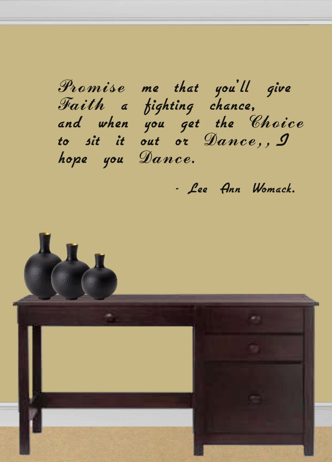 Country music song quote Wall lettering Wall decal quote