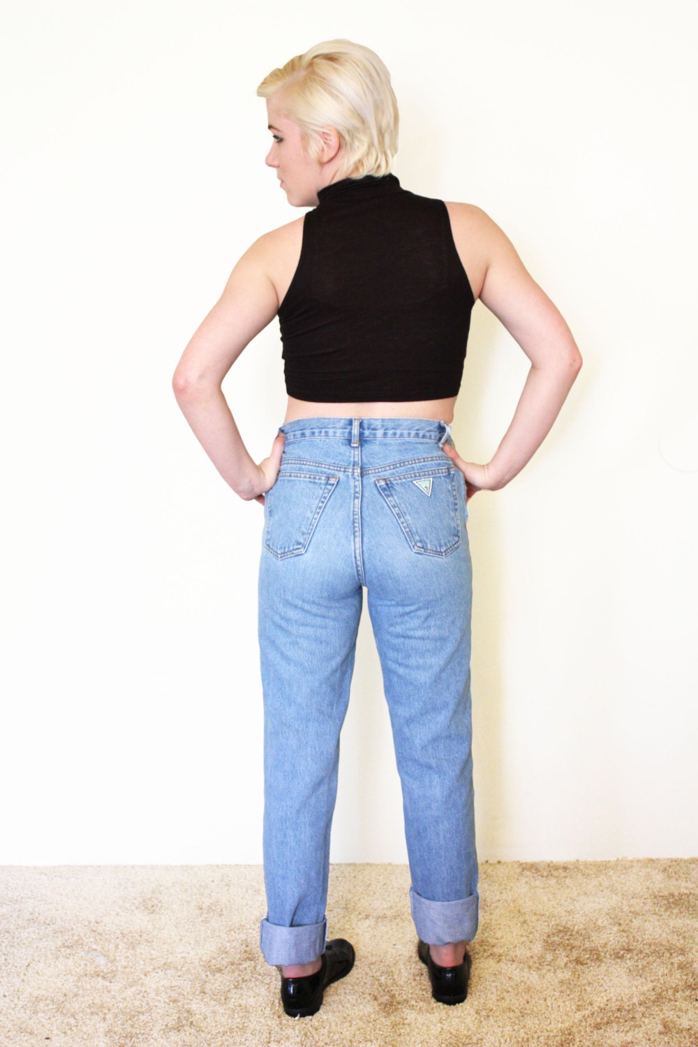 guess high waisted vintage jeans