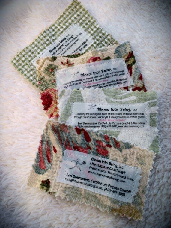 Items similar to Fabric Business Cards on Etsy