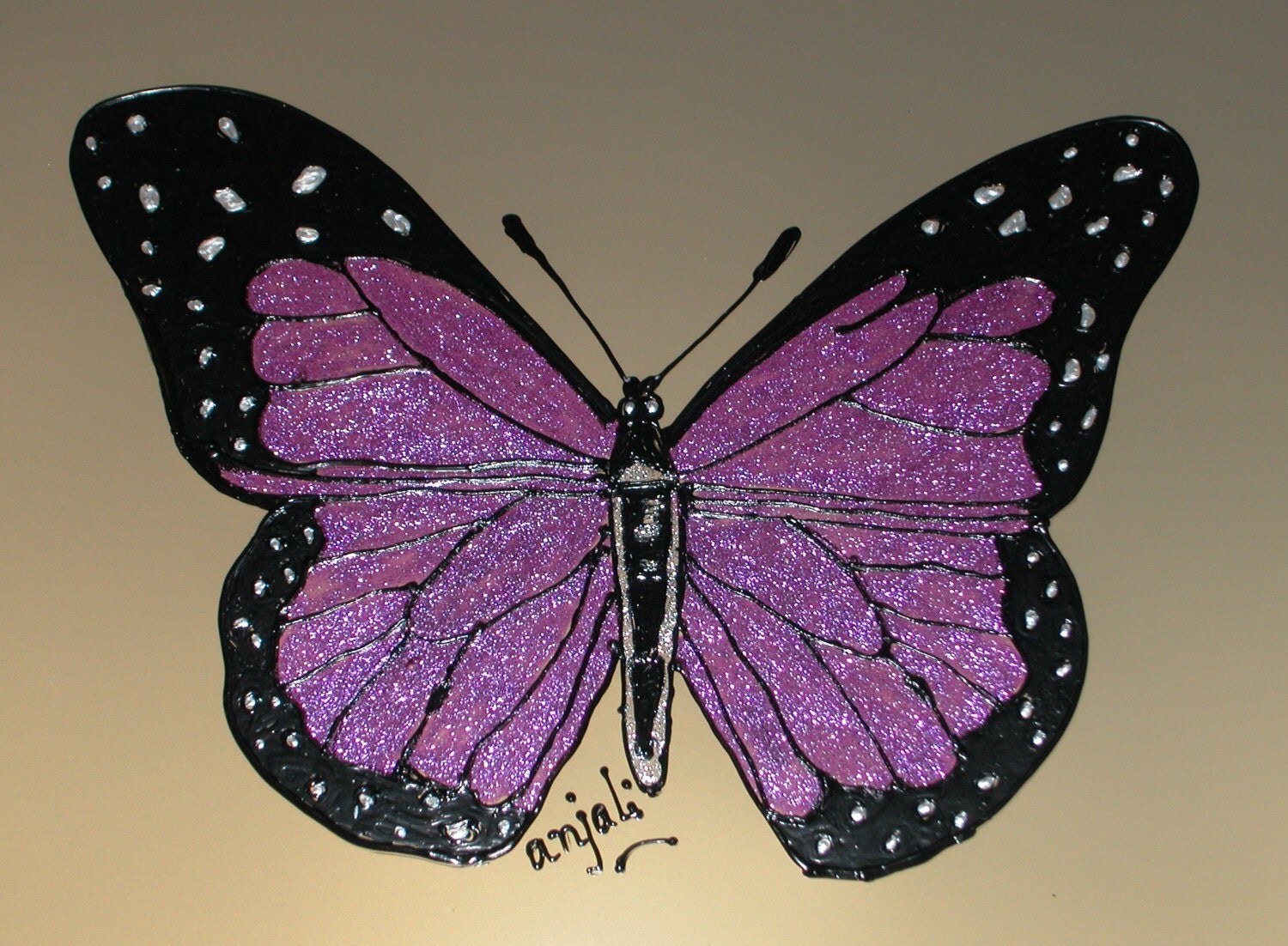 Butterfly Purple Painting Butterfly Art Artwork for