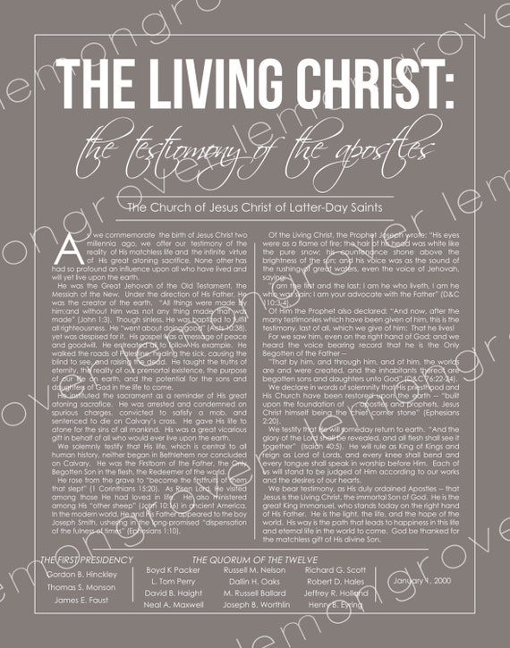 Items Similar To The Living Christ:The Testimony Of The Apostles ...