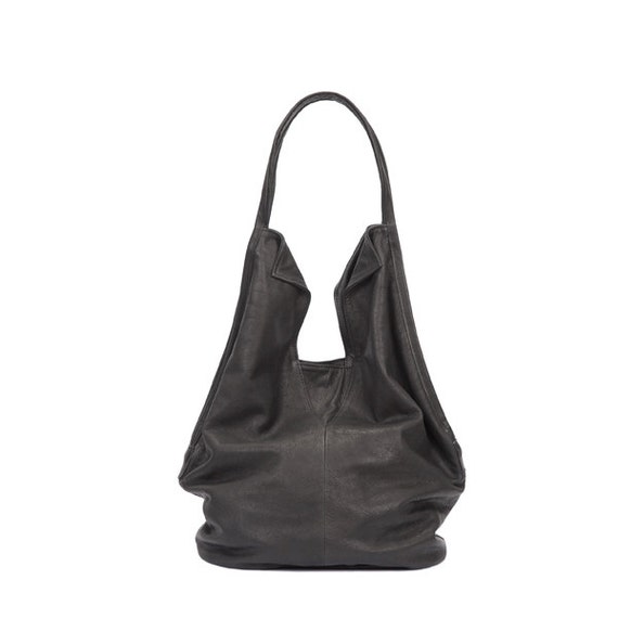 Black Leather Tote Bag Soft Leather Bag Shoulder Bag