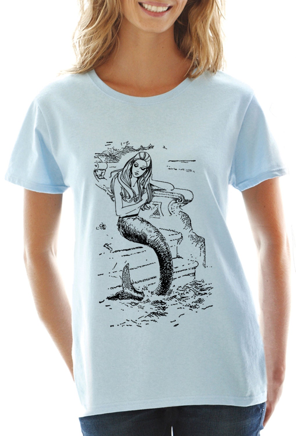 mermaid shirt vintage design MERMAID t-shirt women's