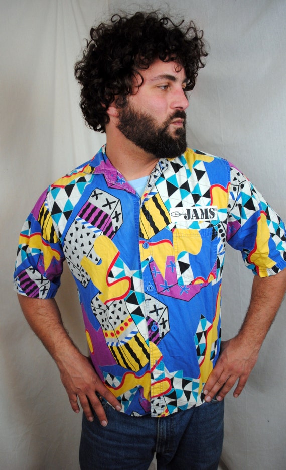 Vintage 80s Rainbow Skater Original Jams Surf Line Tee Shirt