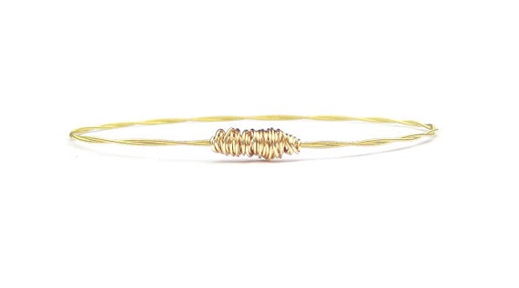 Items similar to Thin Gold Bangle Bracelet // Eco-Friendly Jewelry ...