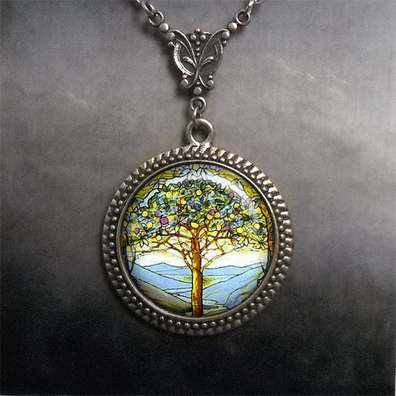 Tiffany Tree of Life Art Nouveau necklace by MoonGardenDesigns