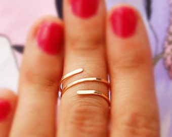 Knuckle ring, 14k gold knuckle ring, silver ring modern minimalist jewelry everyday, stackable gold rings, thin silver or gold filled ring