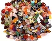 250 Mixed XS All Natural Mini TUMBLED STONES Size 2 "Not Dyed" - Healing Crystals, Medicine Bag, Reiki, Feng Shui, Jewelry & Crafts - BlissCrystals