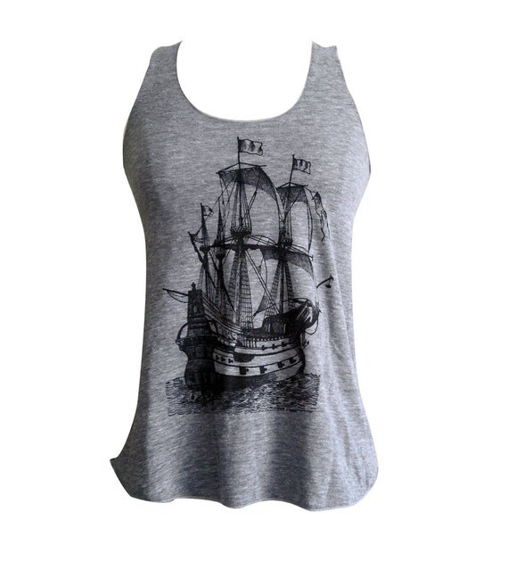 Pirate Ship Tank Top Nautical Boat American by friendlyoak