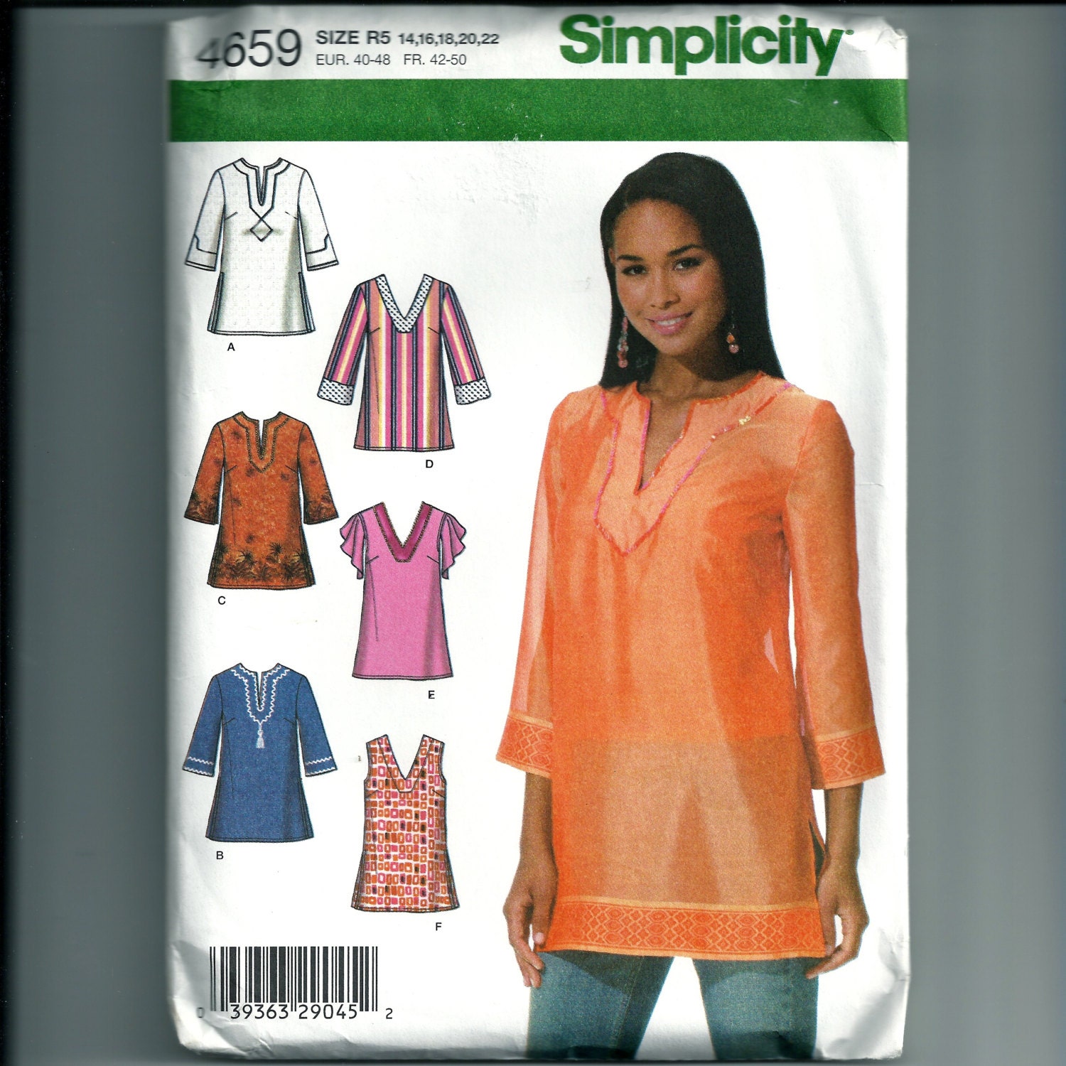 Simplicity Misses' Tunic Pattern 4659