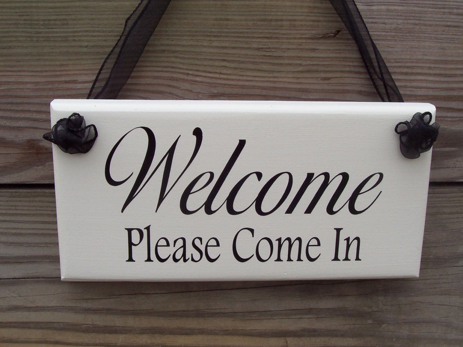 Welcome Please Come In Wood Signs Vinyl Words Office Supplies