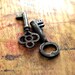 Antique Skeleton Keys - Perfect Pendant Duo / Heart Key // Spring SALE 10% Off Coupon Code SPRING10