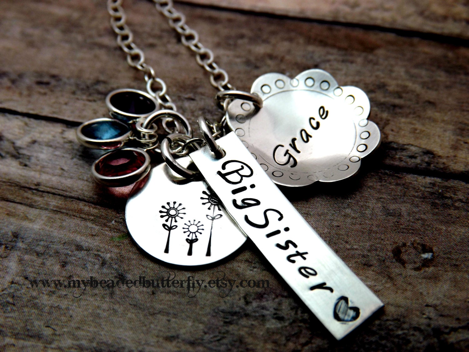 big sister necklace personalized necklace childs necklace