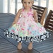 American Girl doll clothes patchwork twirl dress 18" doll - Lovely Rose