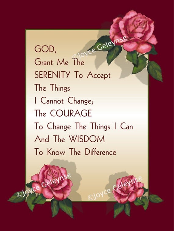 items similar to instant download printable serenity prayer pink